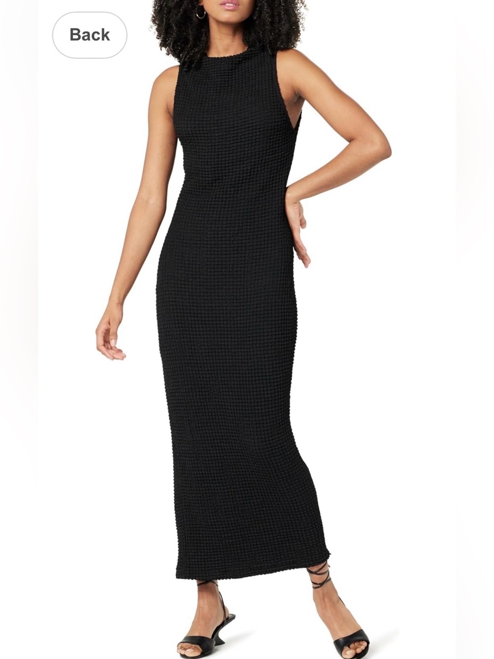 Nwot The Drop Womens Lena High Neck Textured Midi Dress - Size Us Xs